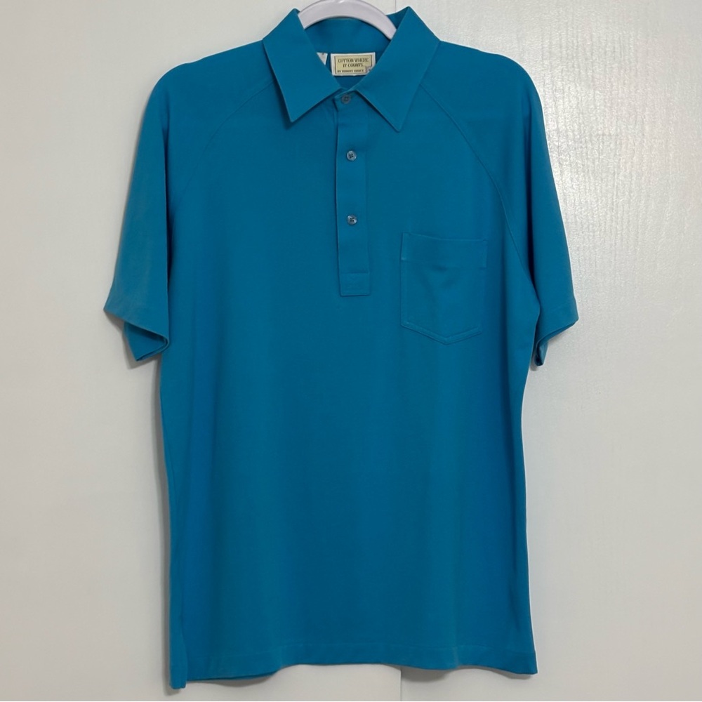 Robert Bruce Aqua Polo Shirt Men L